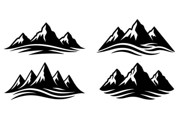 Download Mountain Range Graphic Designs Stylized - Graphic designs Collection