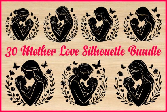 Download 30 Mother Love Silhouette Bundle - Premium Resources