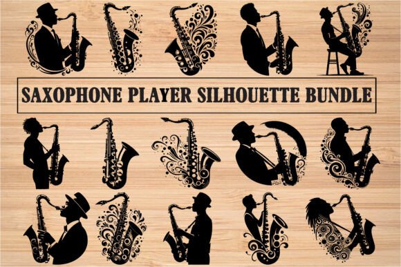Download Saxophone Player Silhouette Bundle – Jaz - Premium Resources