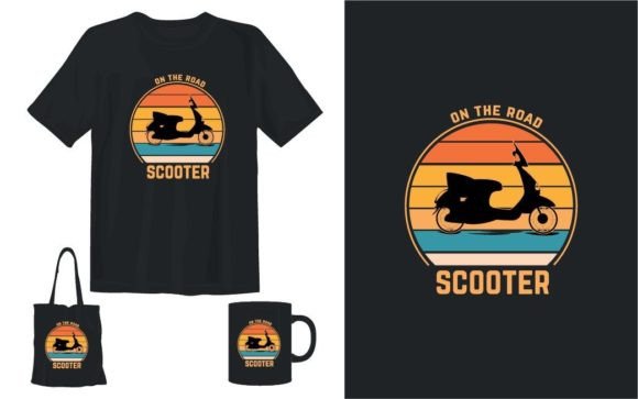 Download Scooter Riding T-shirt Design - Scooter riding Collection